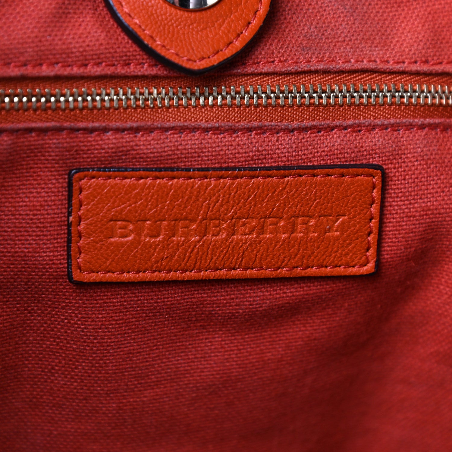 Burberry Haymarket Check Small Canterbury Tote Orange 6 of 20