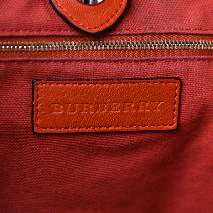 Burberry Haymarket Check Small Canterbury Tote Orange 6 of 20