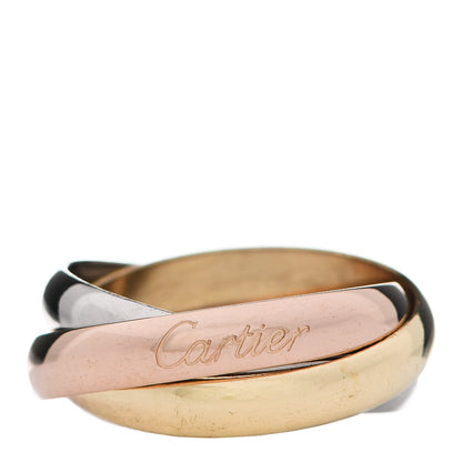 Cartier 18K Pink Yellow White Gold Classic Trinity Ring 53 6.25 1 of 5