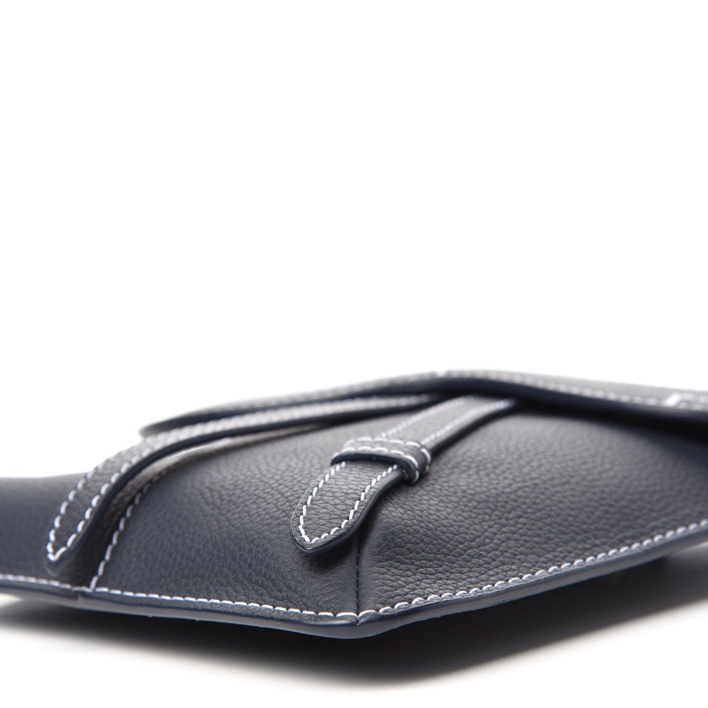X KAWS Grained Calfskin Saddle Pouch Blue Multicolor