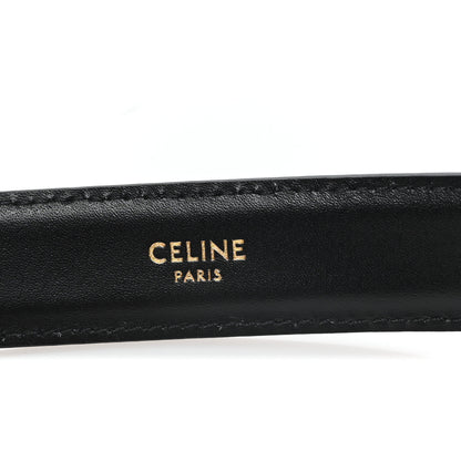 Celine Box Calfskin Medium 25mm Triomphe Belt 80 32 Black 3 of 6
