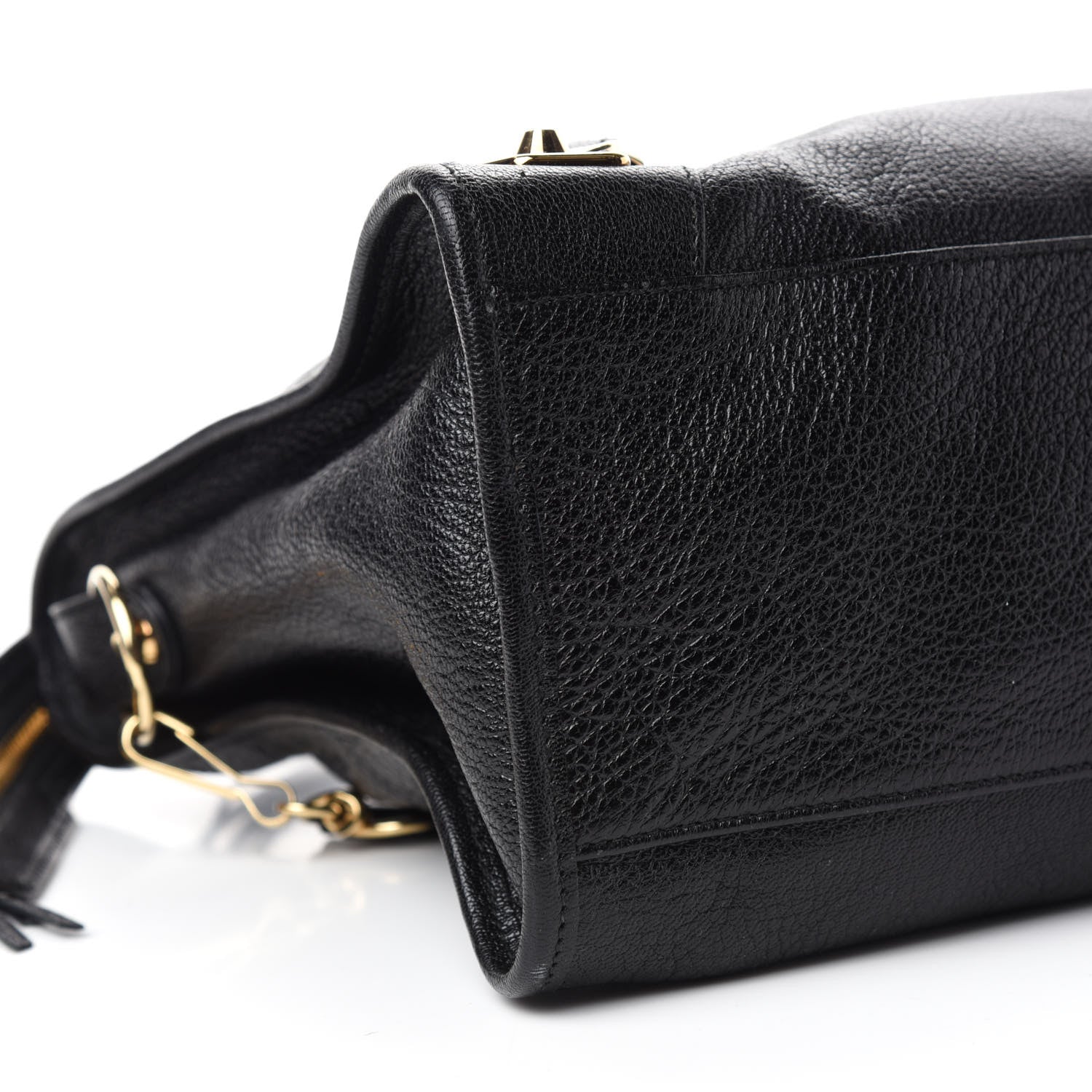 Balenciaga Chevre Gold Metallic Edge Hardware City Black 6 of 10