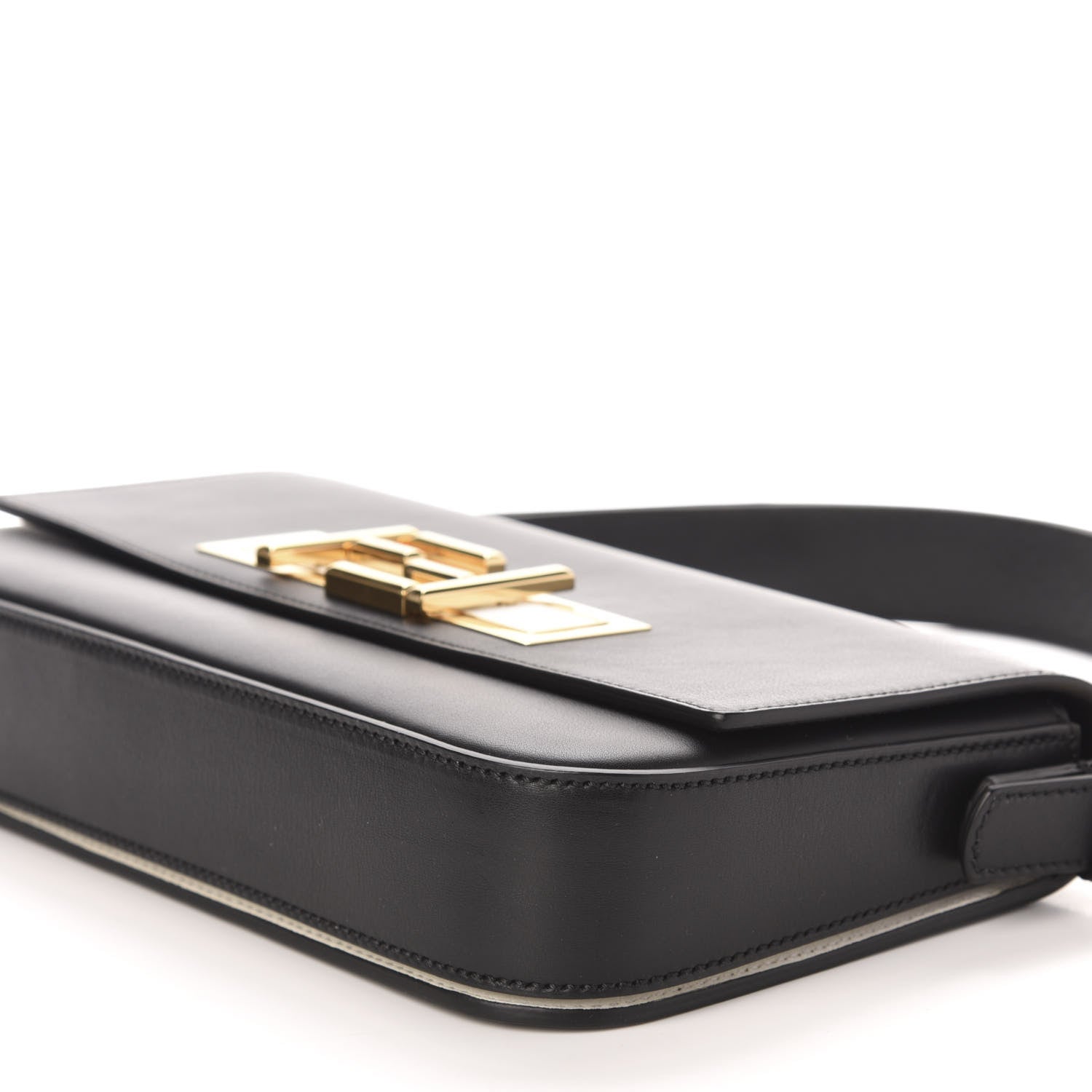 Fendi Vitello Dolce Bi-Color 3Baguette Shoulder Bag Black White 9 of 10