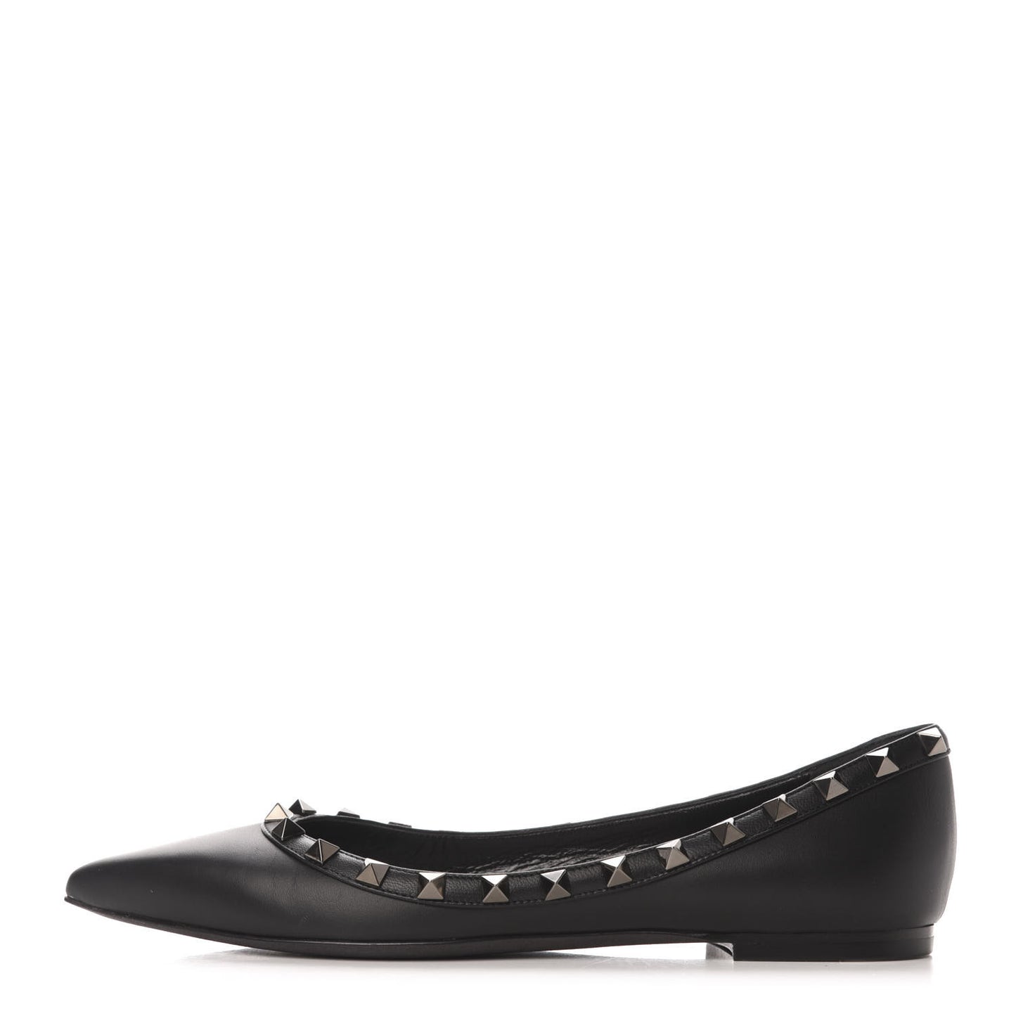 Nappa Rockstud Ballerina Flats 37 Black