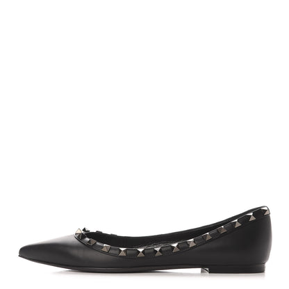Valentino Garavani Nappa Rockstud Ballerina Flats 37 Black 1 of 9
