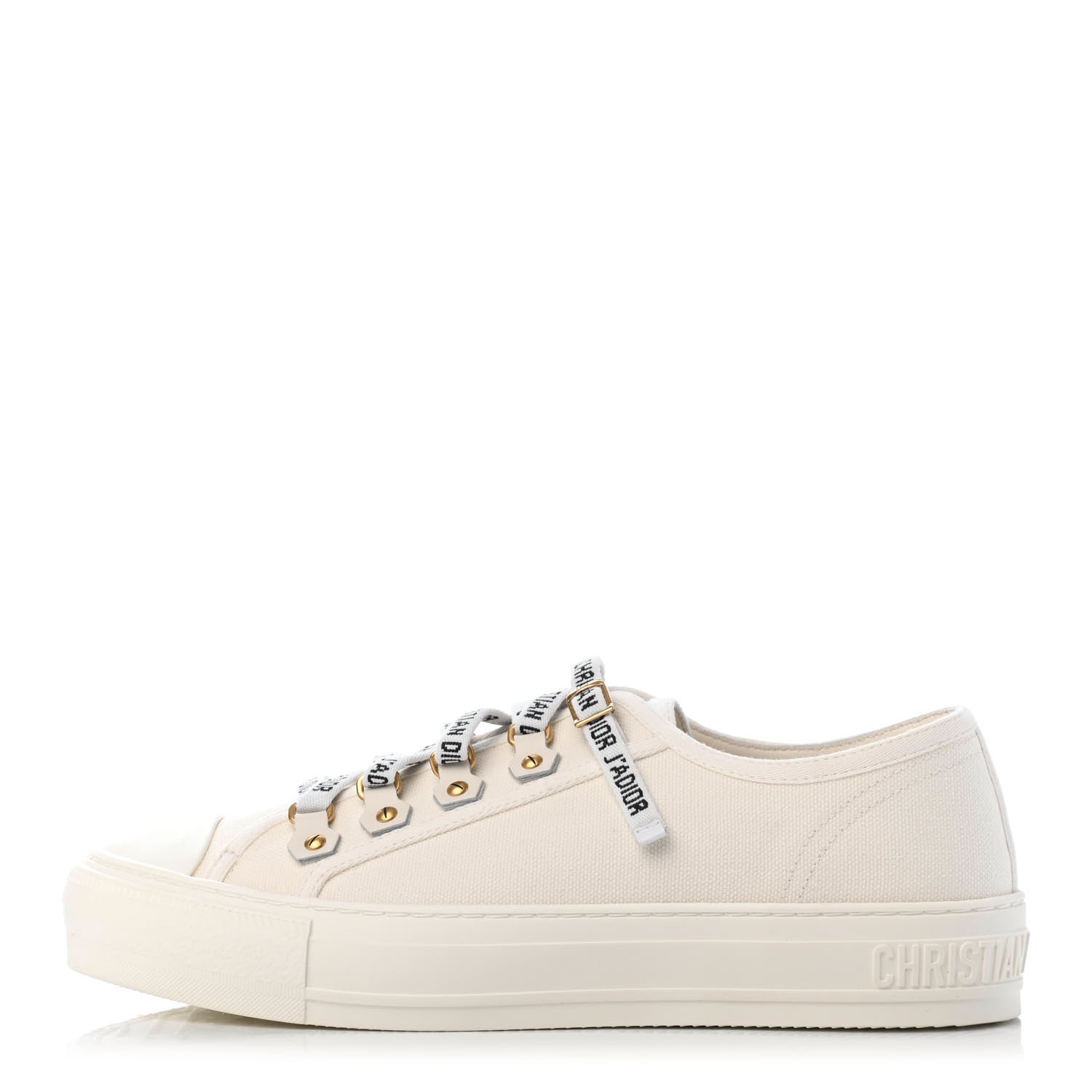 Christian Dior Canvas Walk'n Dior Low Top Sneakers 38 White 1 of 4