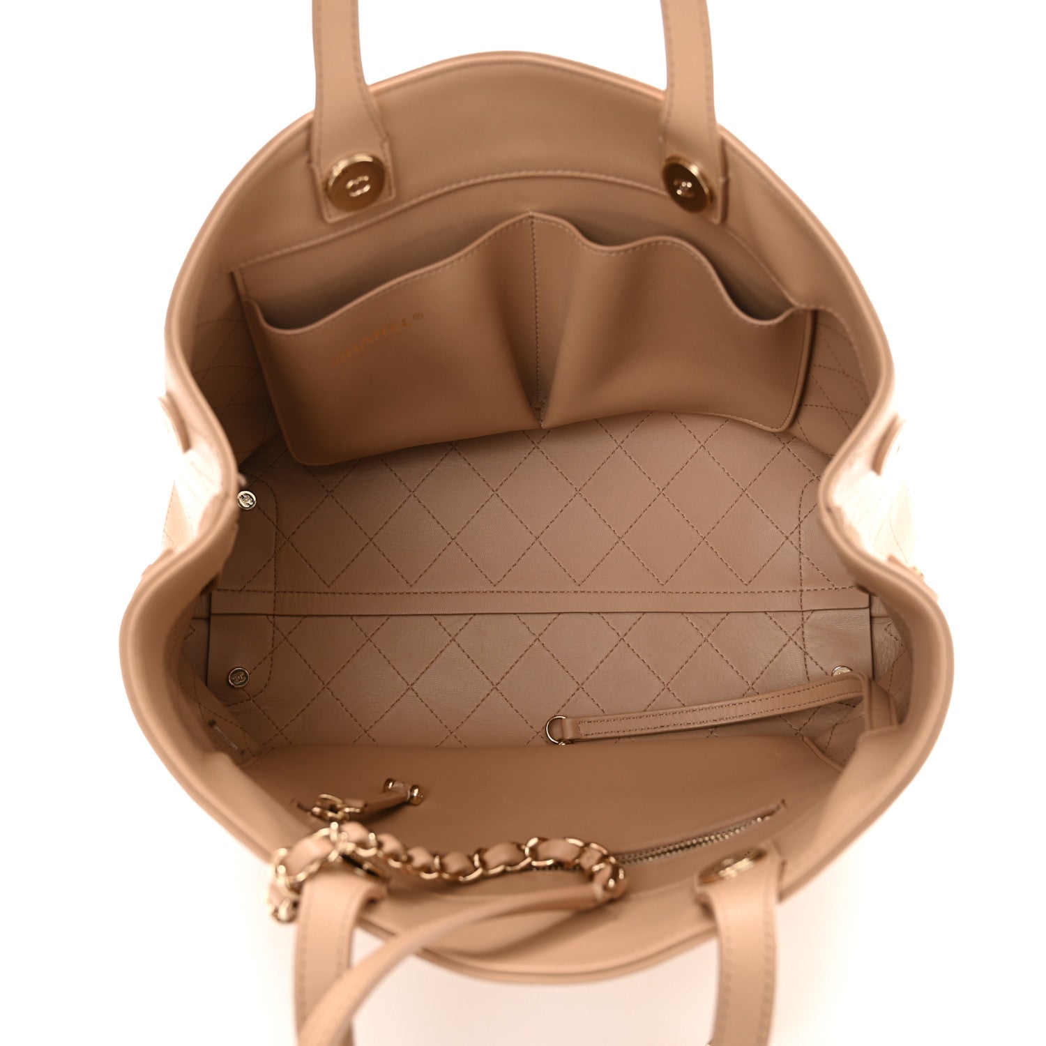 Chanel Calfskin Large Serial Shopper Tote Beige 5 of 10
