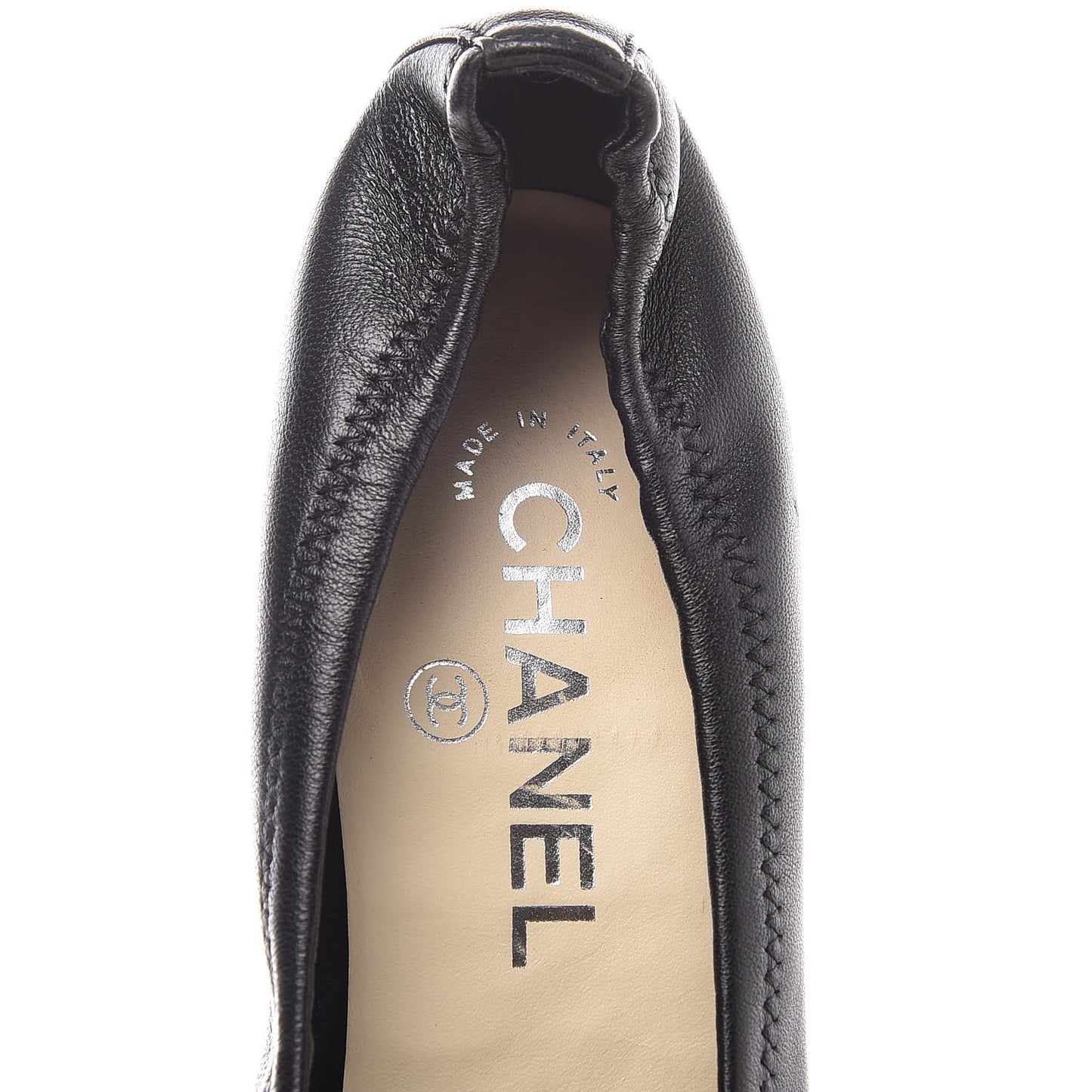 Lambskin Patent CC Elastic Pumps 38.5 Black