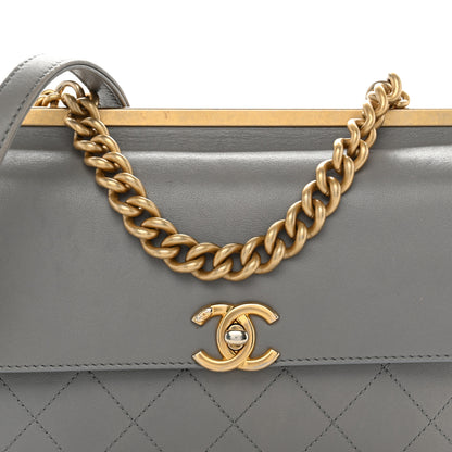 Chanel Lambskin Quilted Small Coco Lux Flap Grey 8 of 12