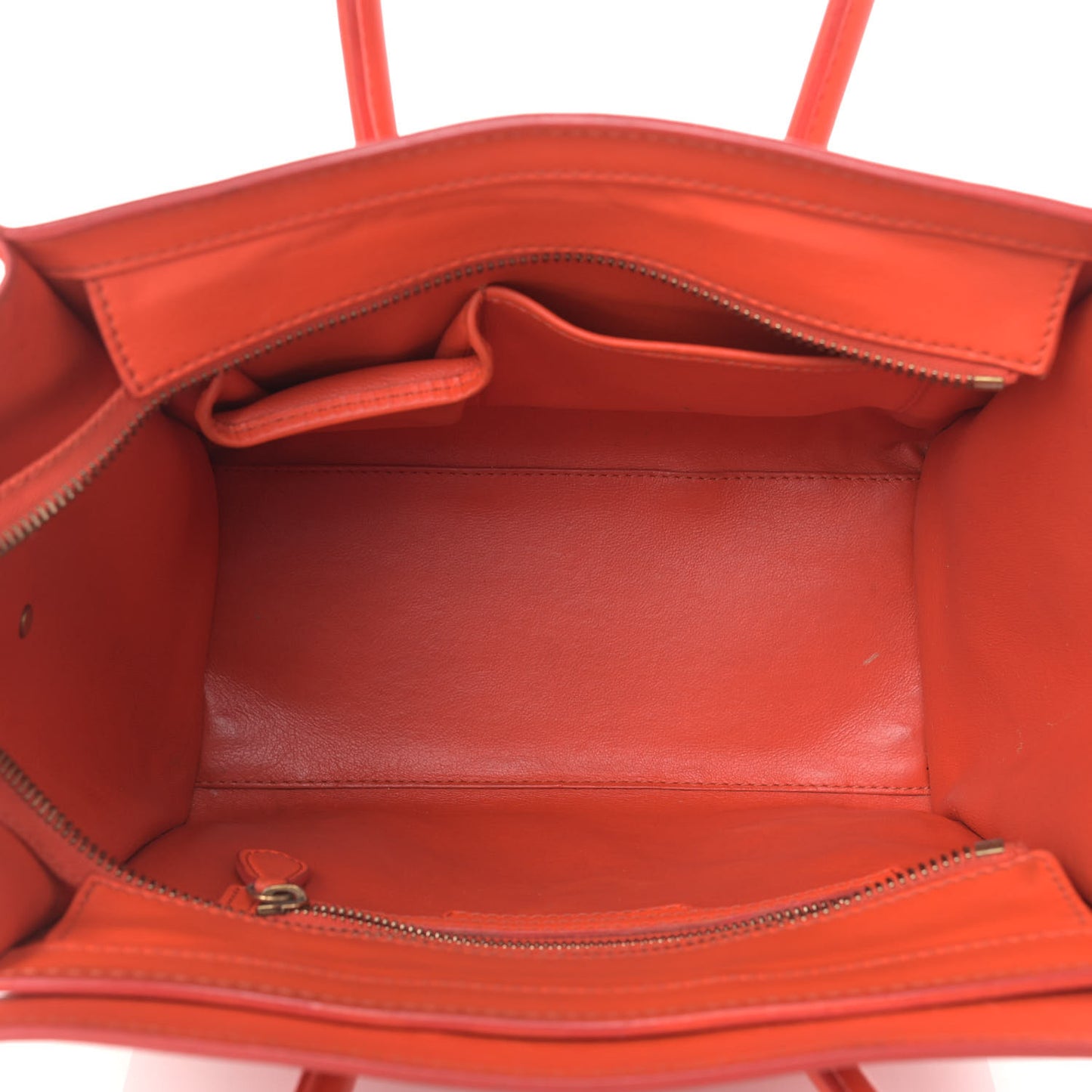 Smooth Calfskin Micro Luggage Bright Orange