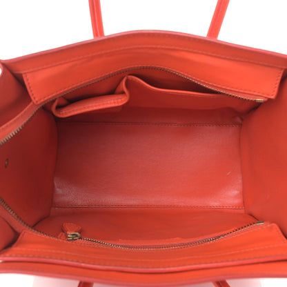 Celine Smooth Calfskin Micro Luggage Bright Orange 4 of 30