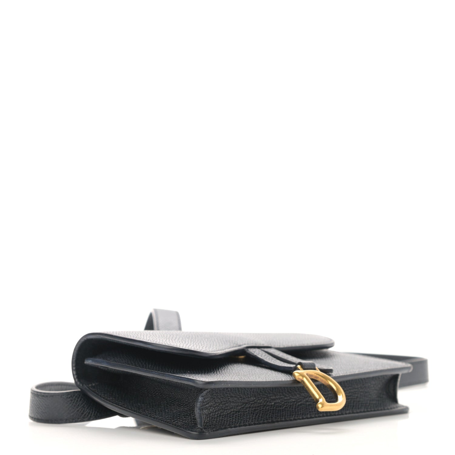 Christian Dior Grained Calfskin Saddle Belt Bag Black 4 of 13