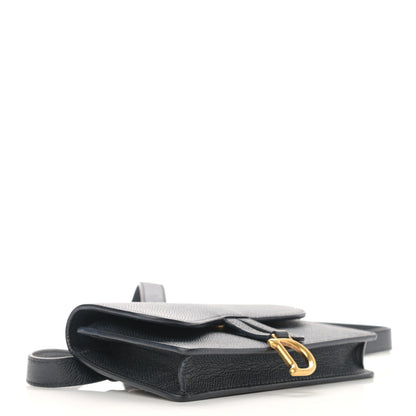 Christian Dior Grained Calfskin Saddle Belt Bag Black 4 of 13