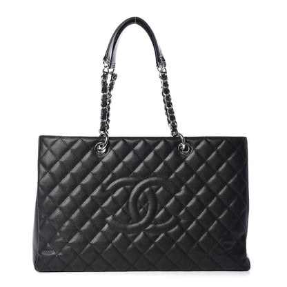 Chanel Caviar Quilted XL Grand Shopping Tote GST Black 1 of 11