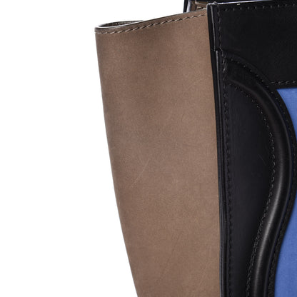 Celine Calfskin Nubuck Suede Micro Tri-Color Luggage Blue 17 of 17