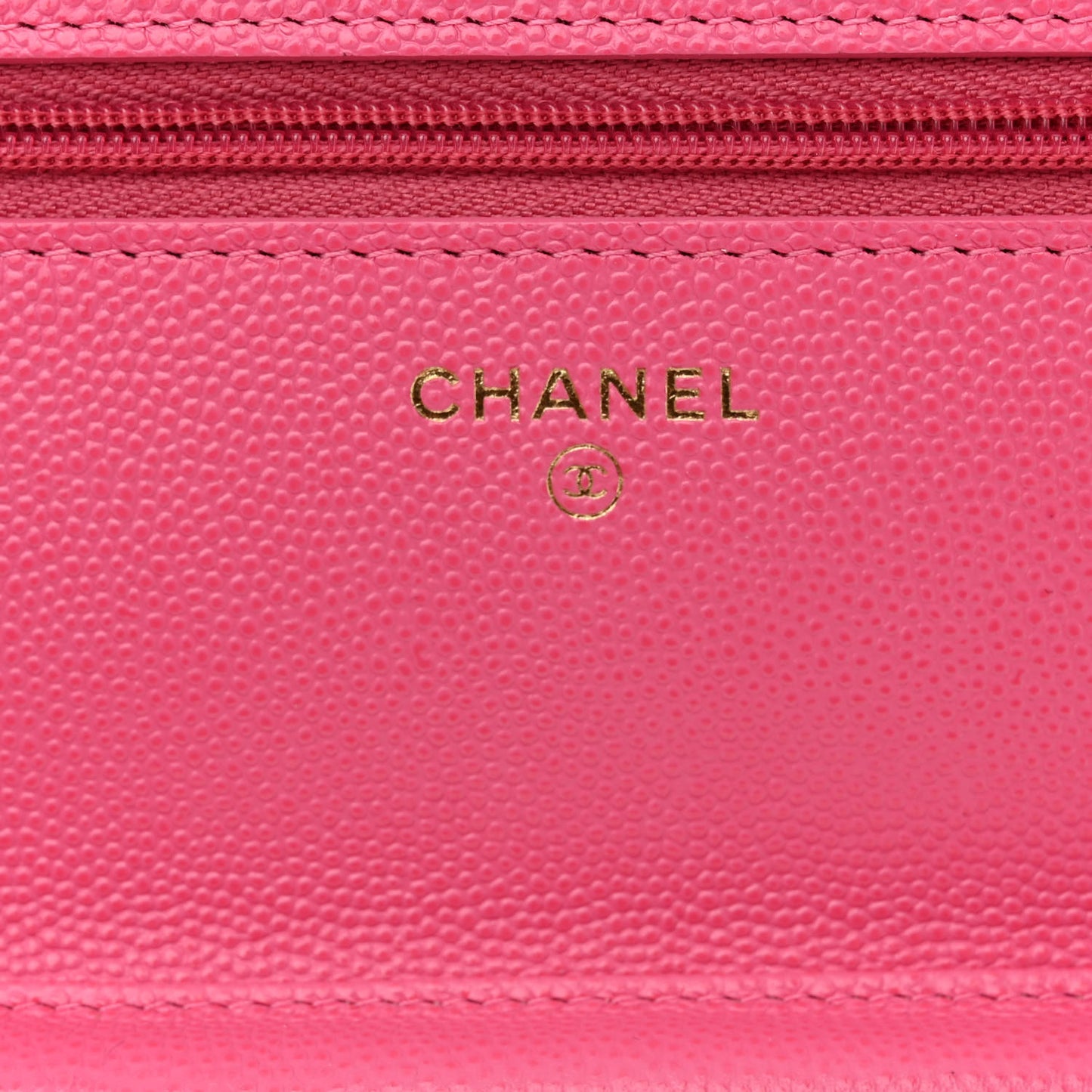 Caviar Quilted Wallet On Chain WOC Pink
