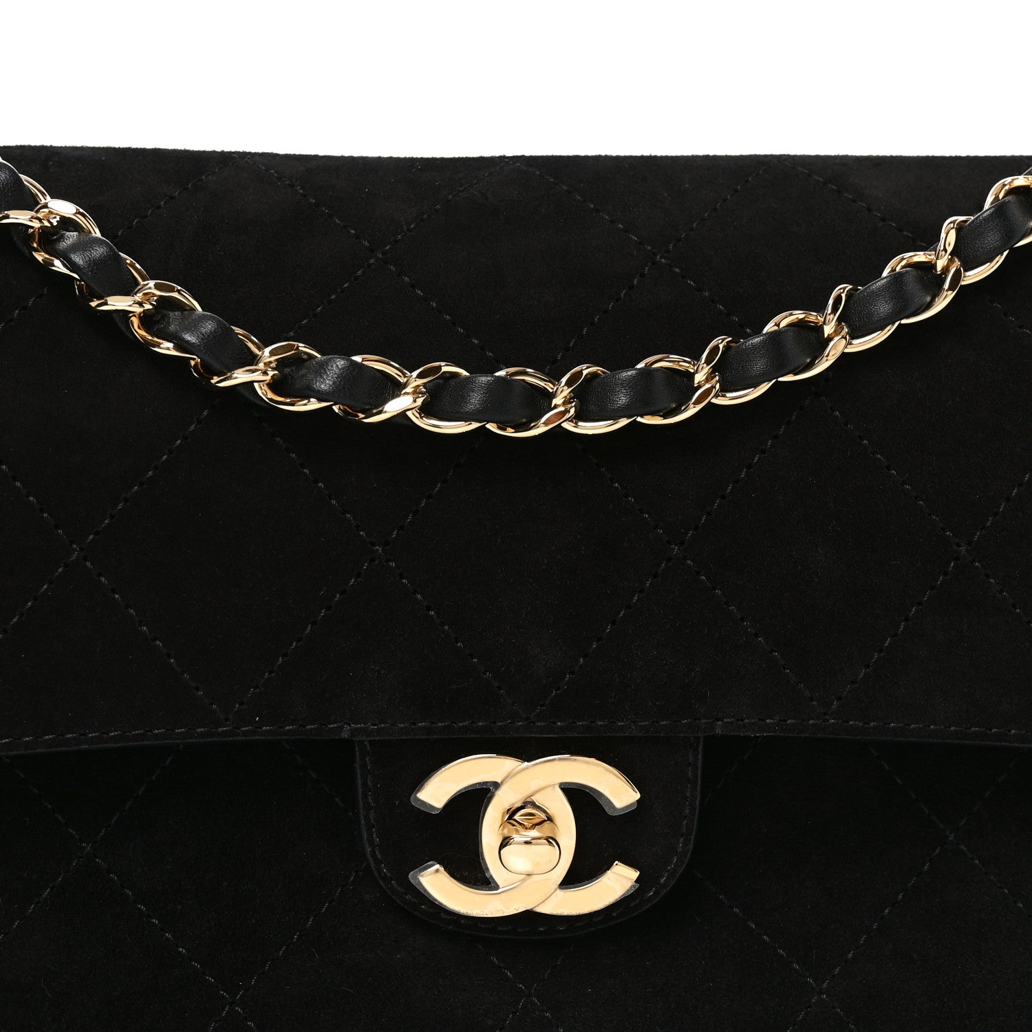Chanel Suede Calfskin Small Souplissimo Maxi Flap Black 8 of 11