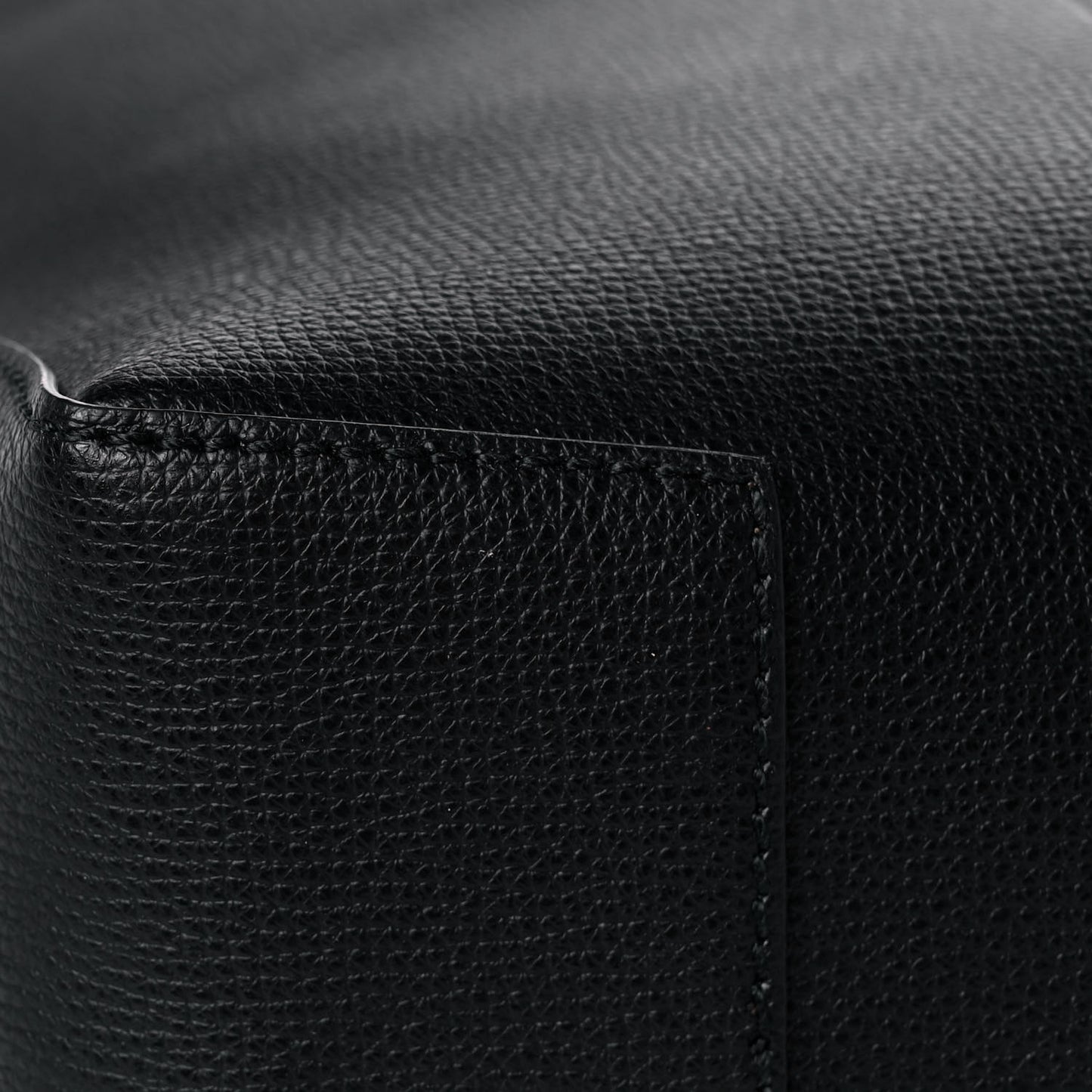 Calfskin TB Motif Embossed Medium Tote Black