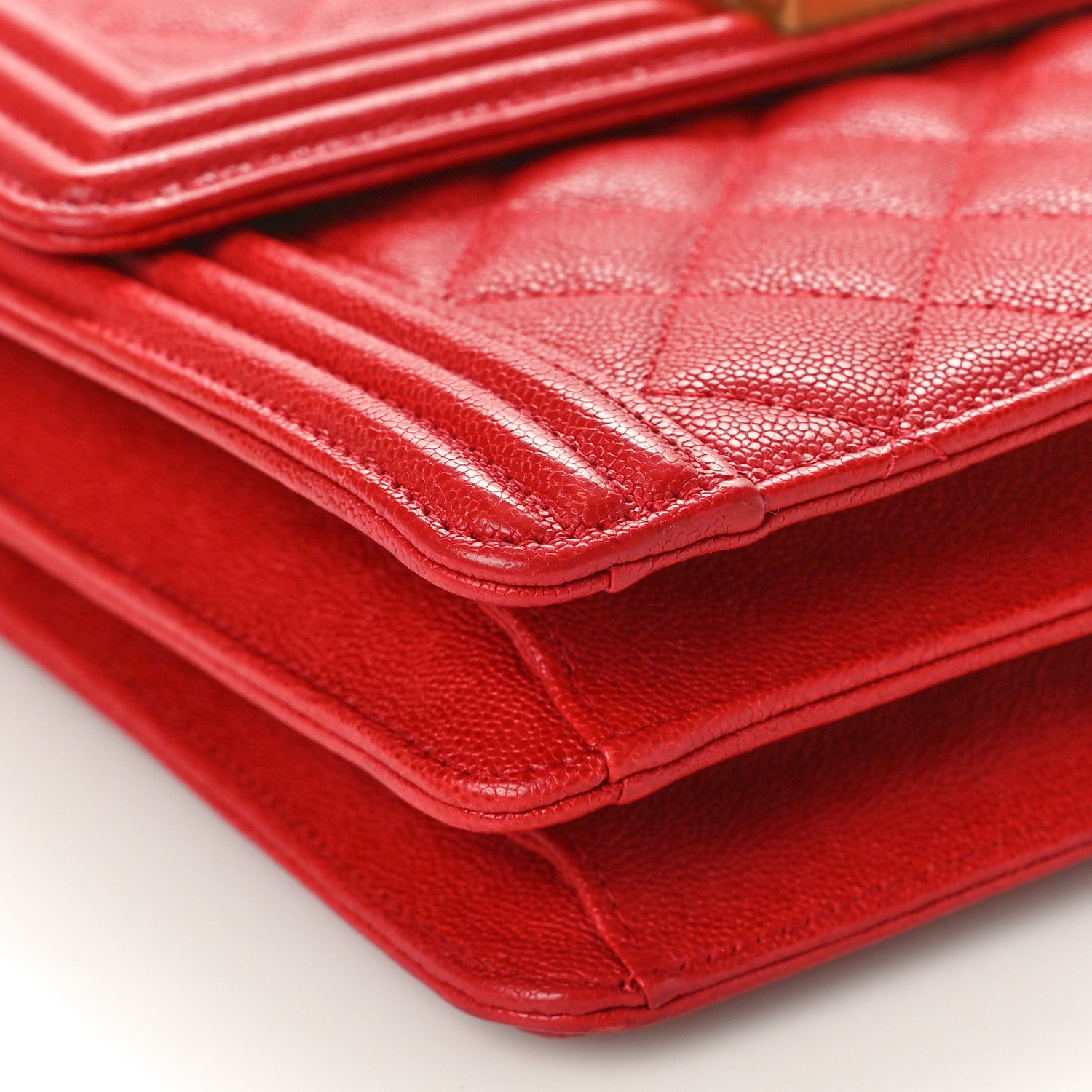 Chanel Caviar Quilted Maxi North South Boy Flap Red 9 of 10
