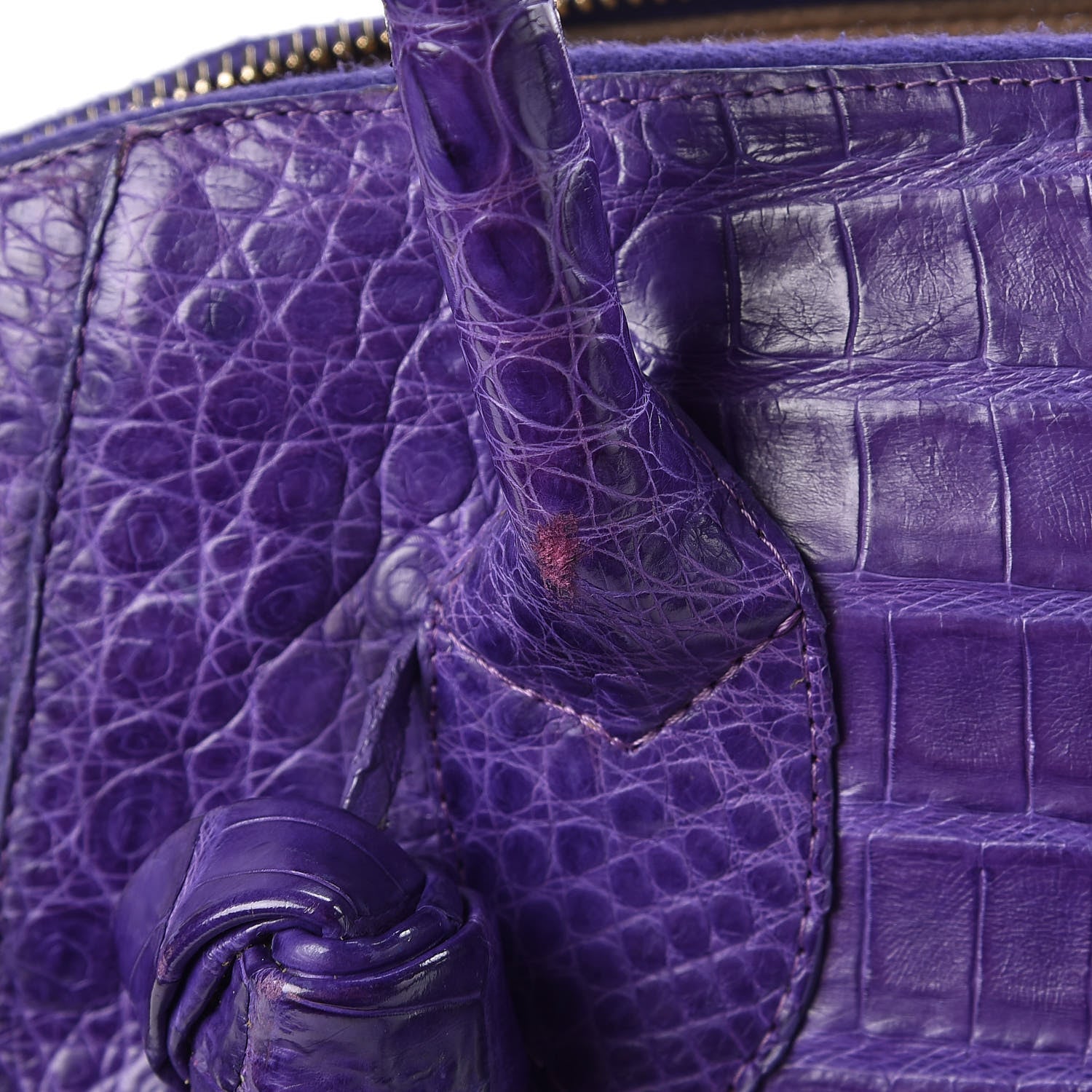 Nancy Gonzalez Crocodile Dome Satchel Purple 9 of 16