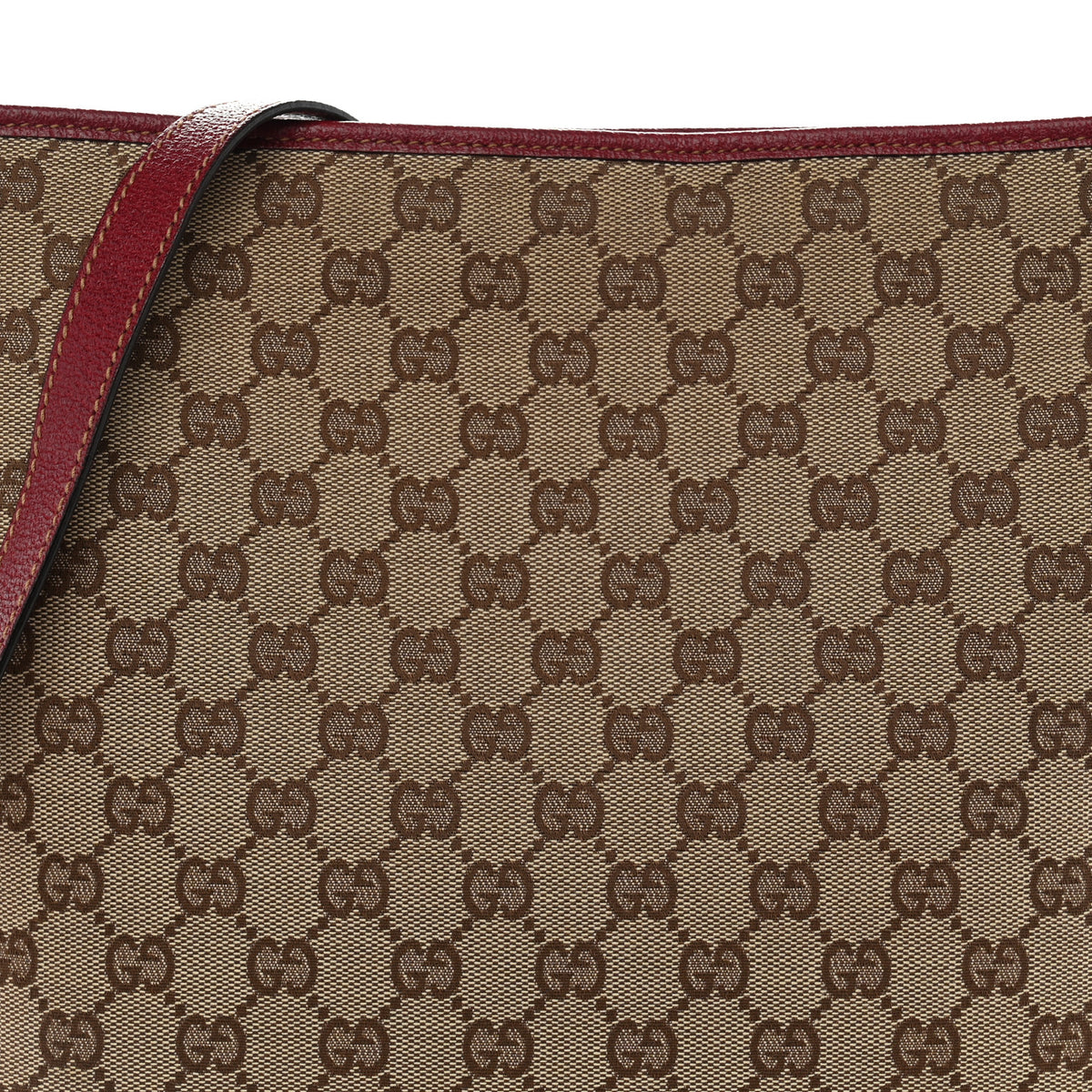 Gucci GG Supreme Monogram Medium Flat Messenger Bag Red 7 of 13