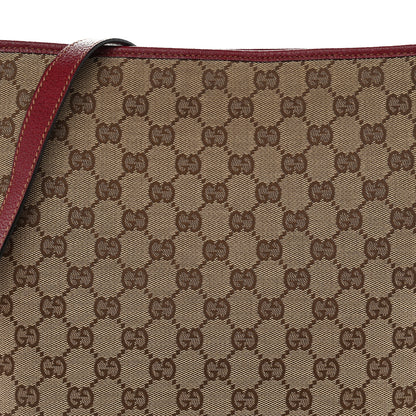Gucci GG Supreme Monogram Medium Flat Messenger Bag Red 7 of 13