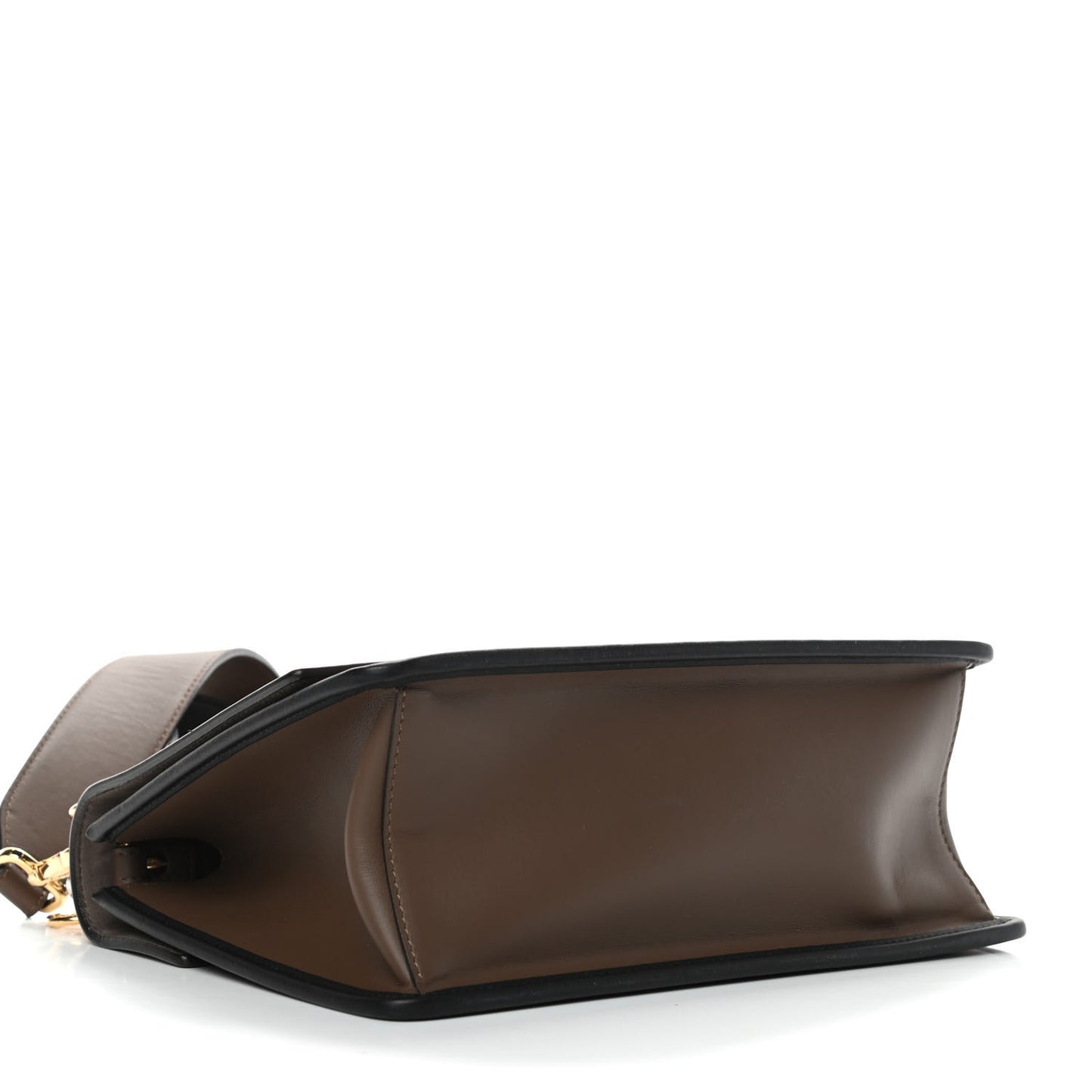 Vitello Century F is Fendi Bi-Color FF 1974 Embossed Kan I Shoulder Bag Maya Black