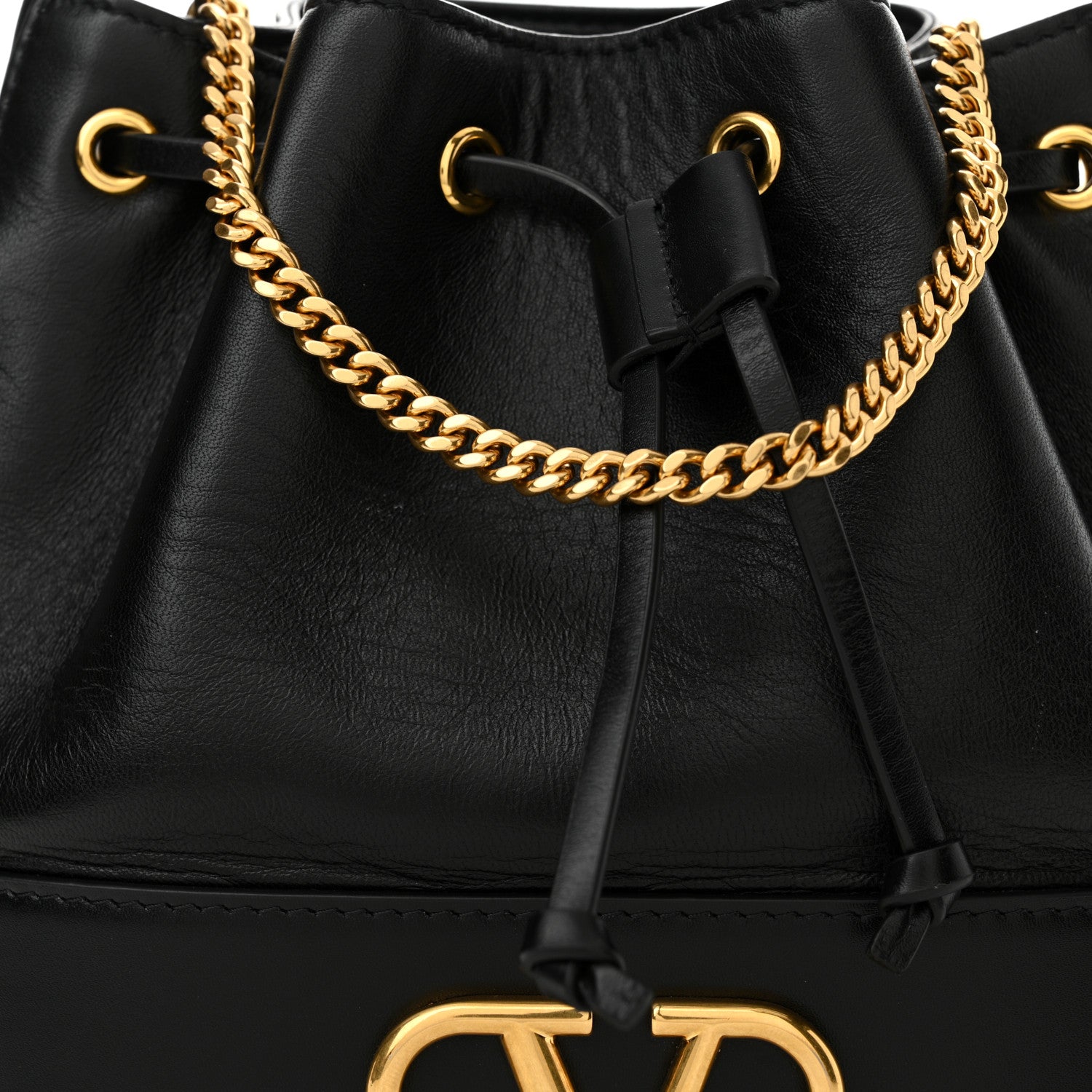 Valentino Garavani Nappa Mini VLogo Signature Bucket Bag Black 7 of 13