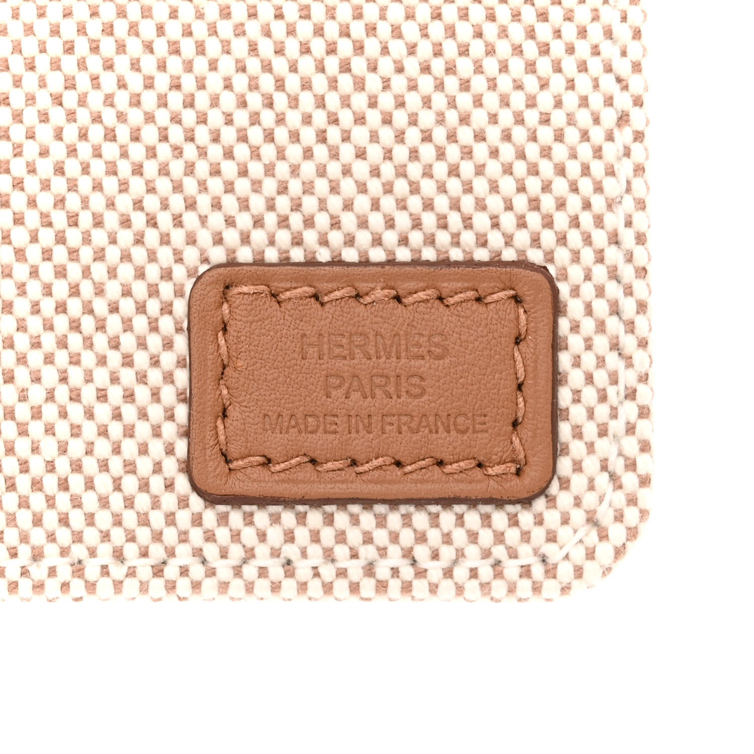 Hermes H Plume Canvas Swift Printed Maillons & Co Steeple 25 Bag Fauve Ecru Beige Gold 8 of 12