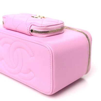 Chanel Caviar Quilted Top Handle Pocket Vanity Case Lilac 10 of 10