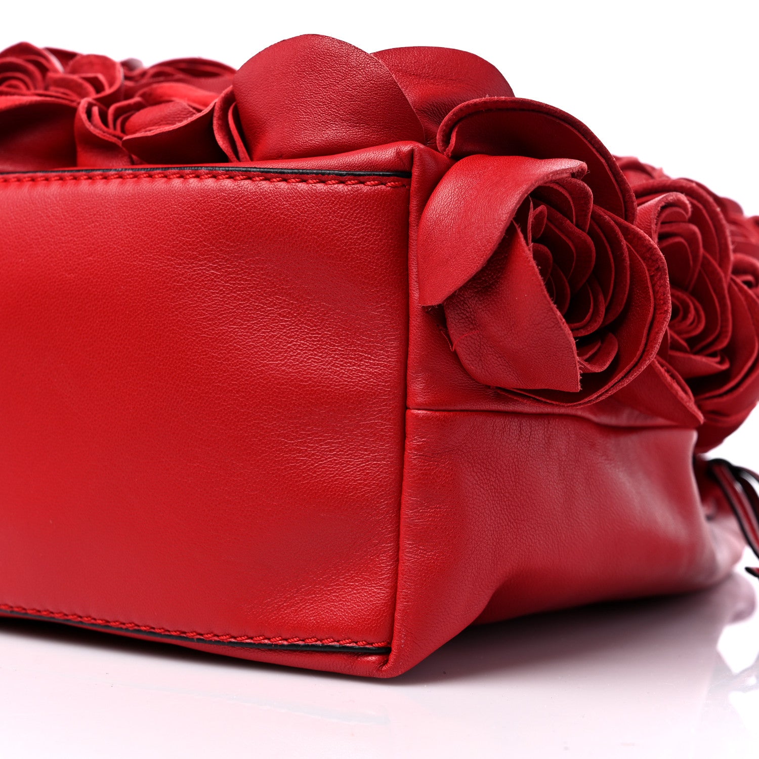 Valentino Garavani Nappa Atelier Rose Edition Large Tote Red 9 of 11