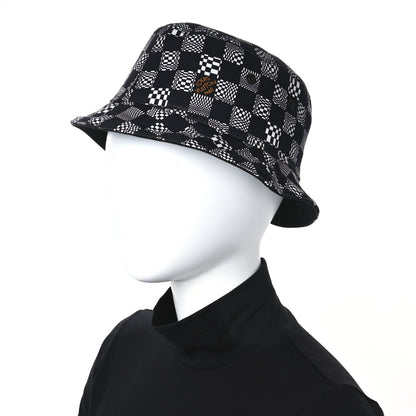 Louis Vuitton Cotton Damier Distorted Reversible Bucket Hat Black 2 of 15