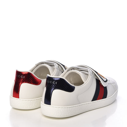 Gucci Calfskin Ayers Web Tiger Embroidered Mens Ace Sneakers 10.5 White 4 of 12
