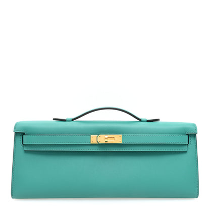 Hermes Swift Kelly Cut Clutch Pochette Vert Verone 1 of 11