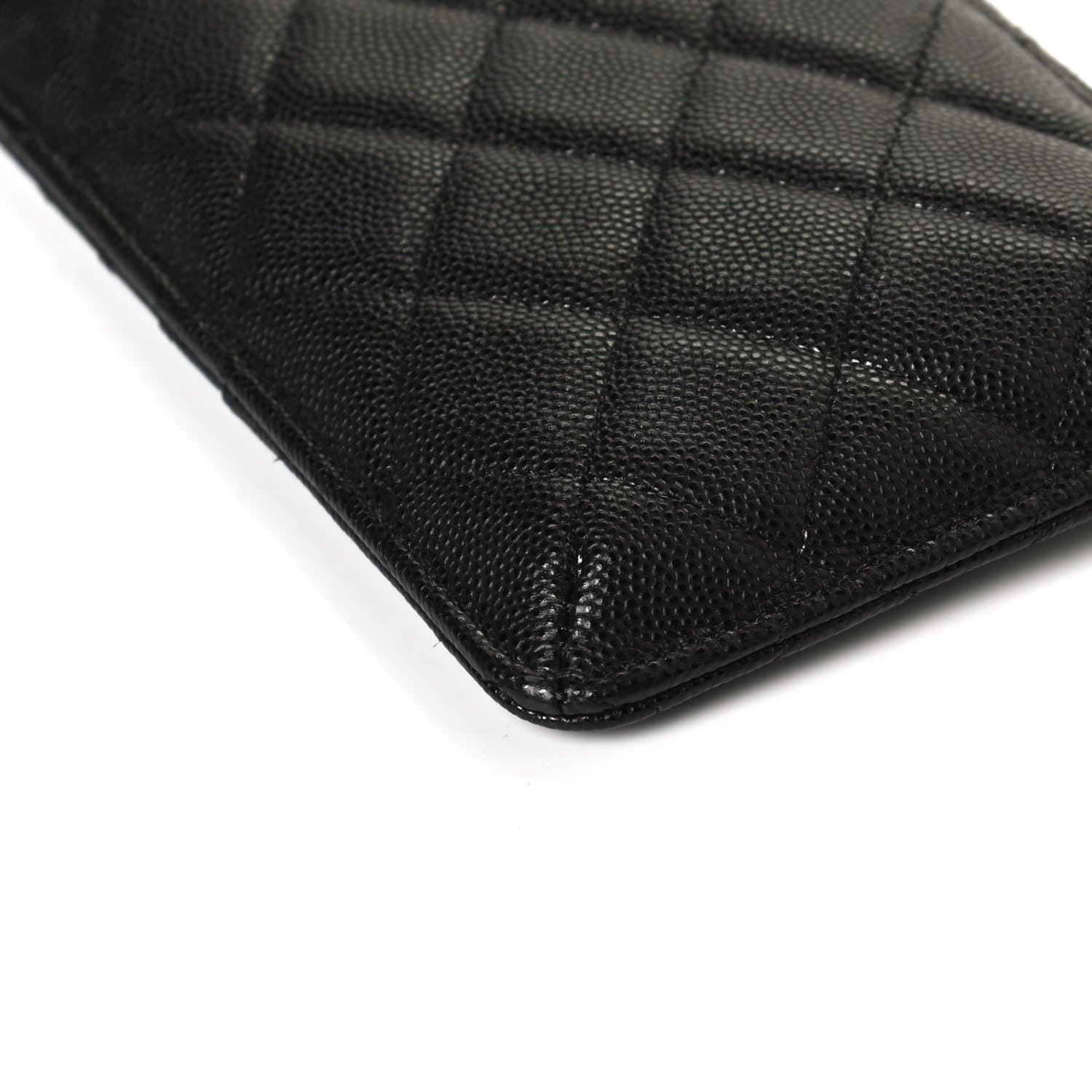 Chanel Caviar Quilted Classic Flat Wallet Pouch Black 11 of 12