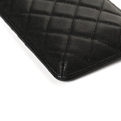 Chanel Caviar Quilted Classic Flat Wallet Pouch Black 11 of 12