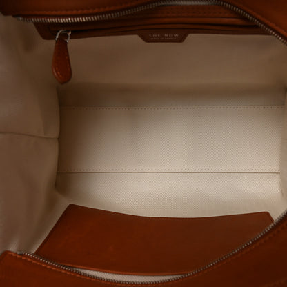 The Row Polished Saddle Calfskin Marlo 12 Tote Bag Acero 5 of 9