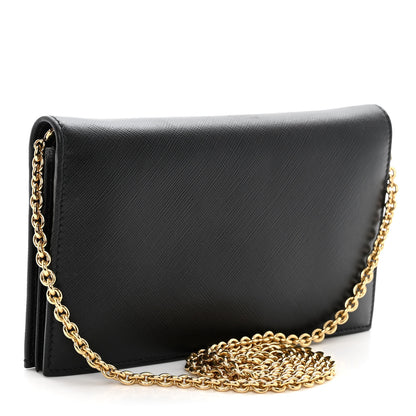Salvatore Ferragamo Calfskin Vara Wallet On Chain Black 3 of 11