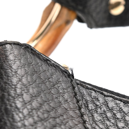 Gucci Pebbled Calfskin Web Bamboo Ring Hobo Black 13 of 13