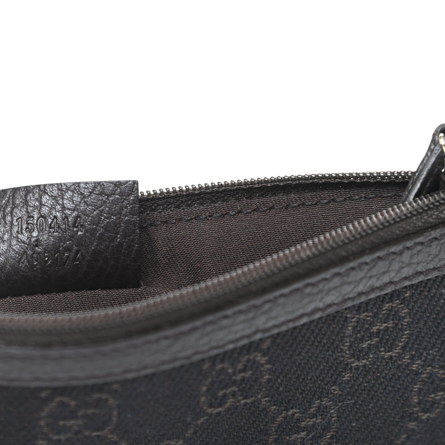 Monogram Zip Pouch Dark Brown