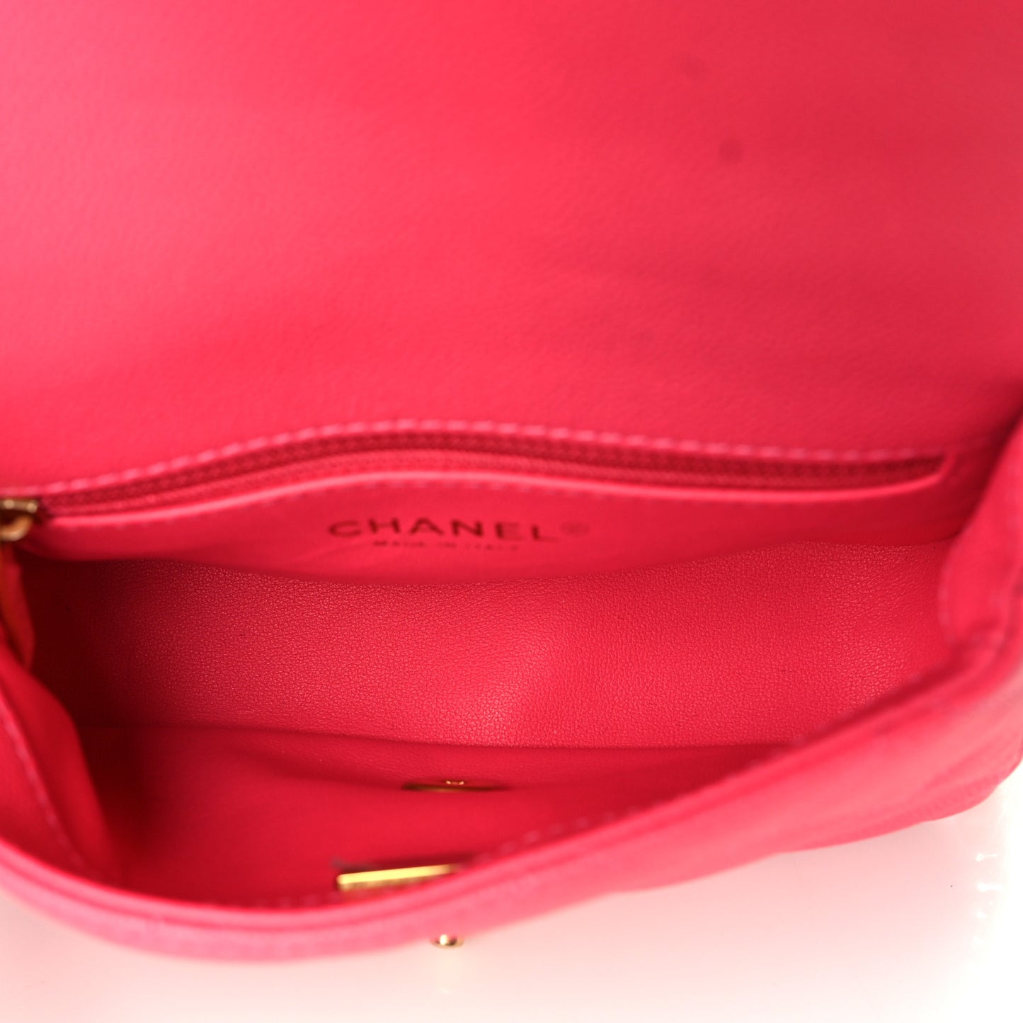 Caviar Quilted Sweetheart Mini Flap Dark Pink