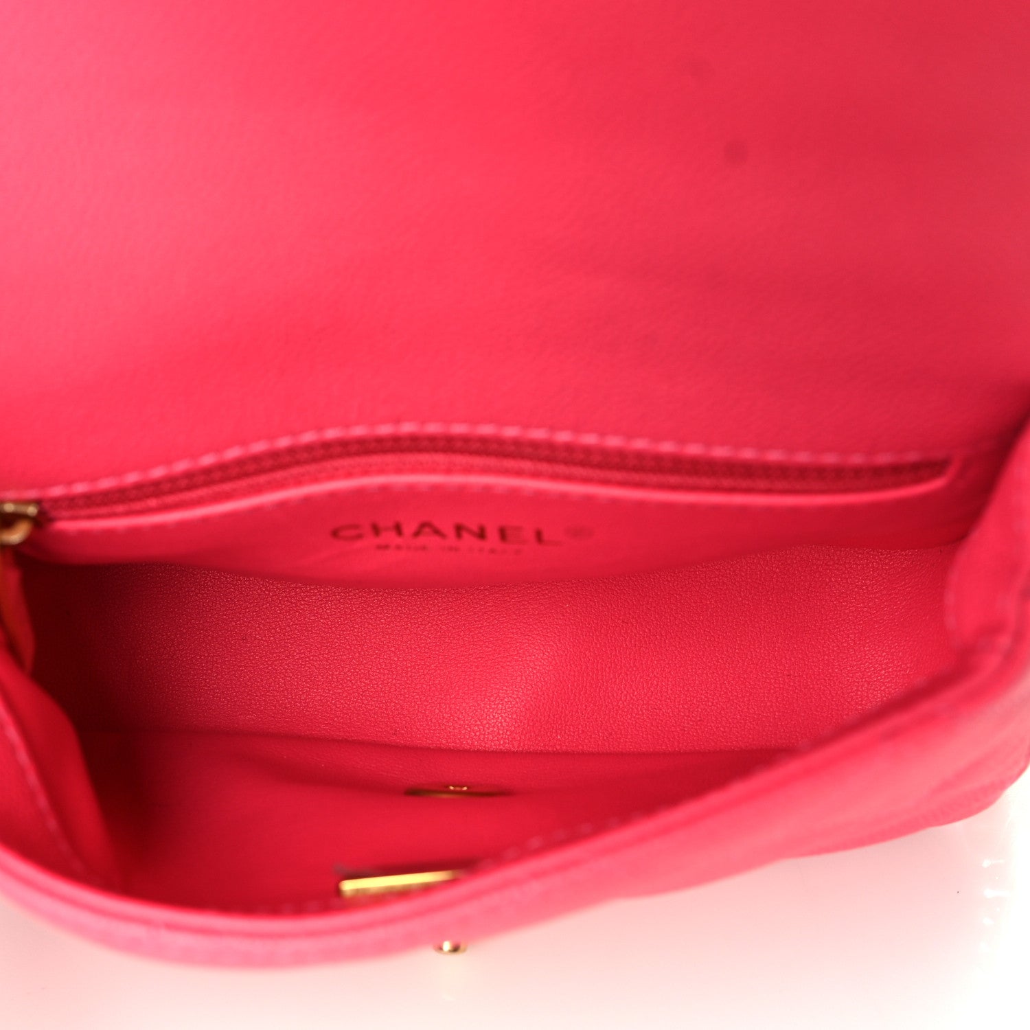 Chanel Caviar Quilted Sweetheart Mini Flap Dark Pink 5 of 9