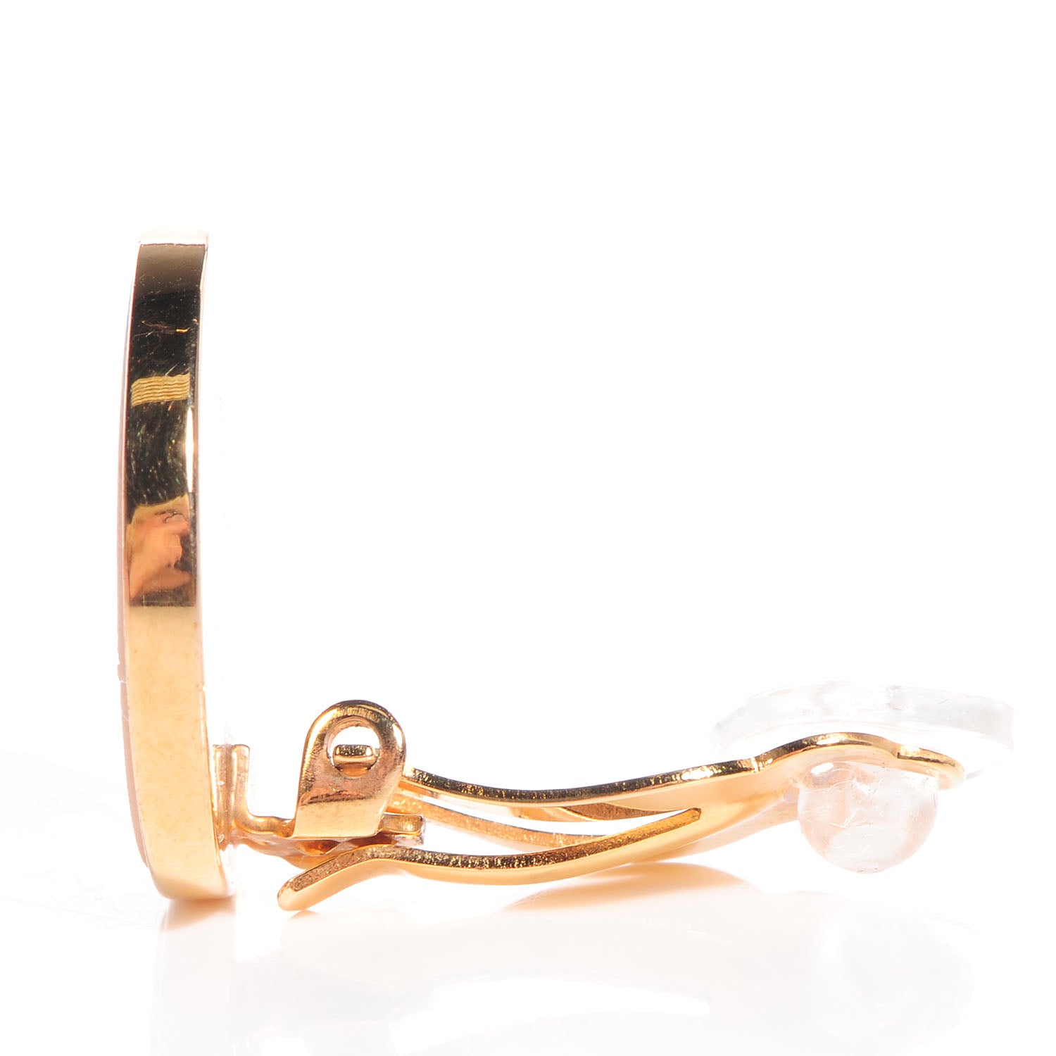 Hermes Caleche Clip On Earrings Gold 3 of 5