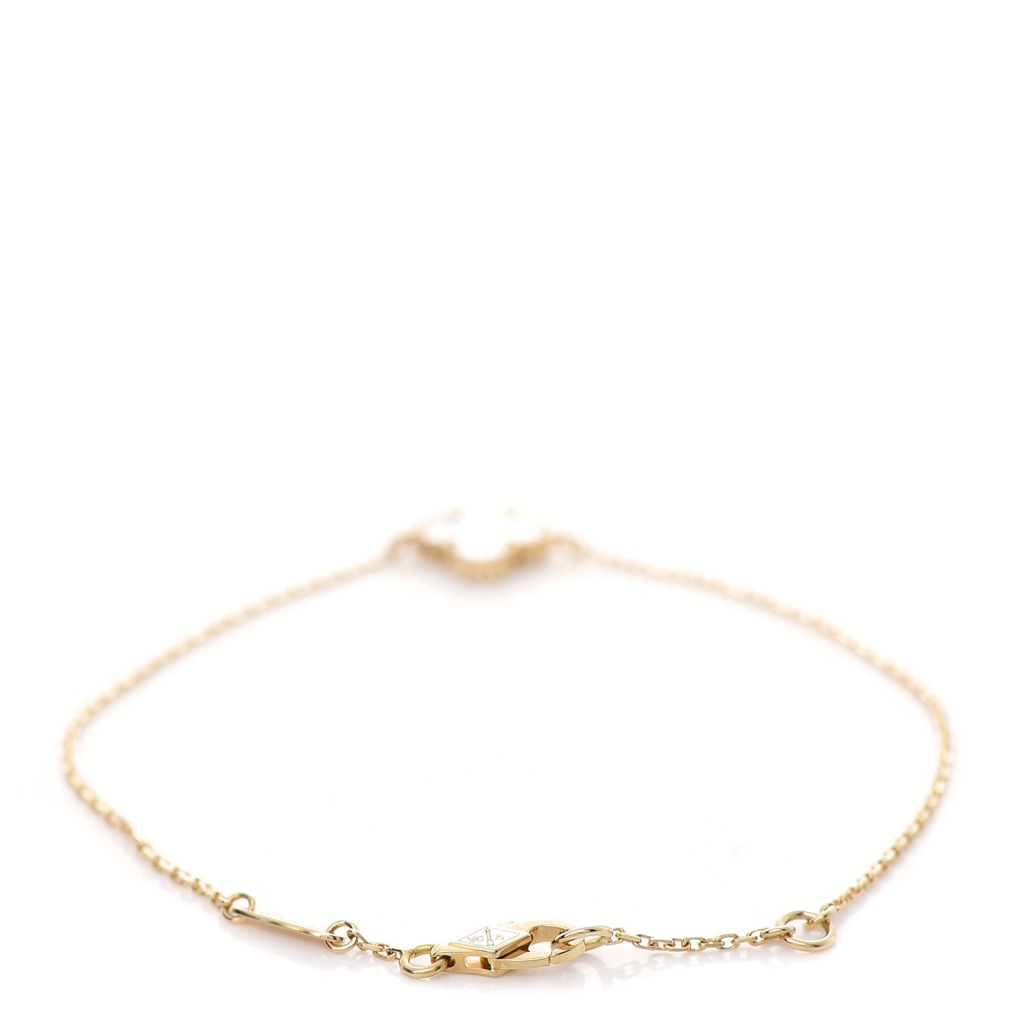Van Cleef & Arpels 18K Yellow Gold Mother of Pearl Sweet Alhambra Bracelet 3 of 7