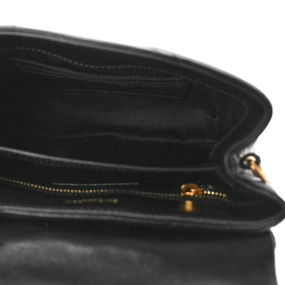 Saint Laurent Calfskin Y Quilted Monogram Toy Loulou Crossbody Bag Black 5 of 8