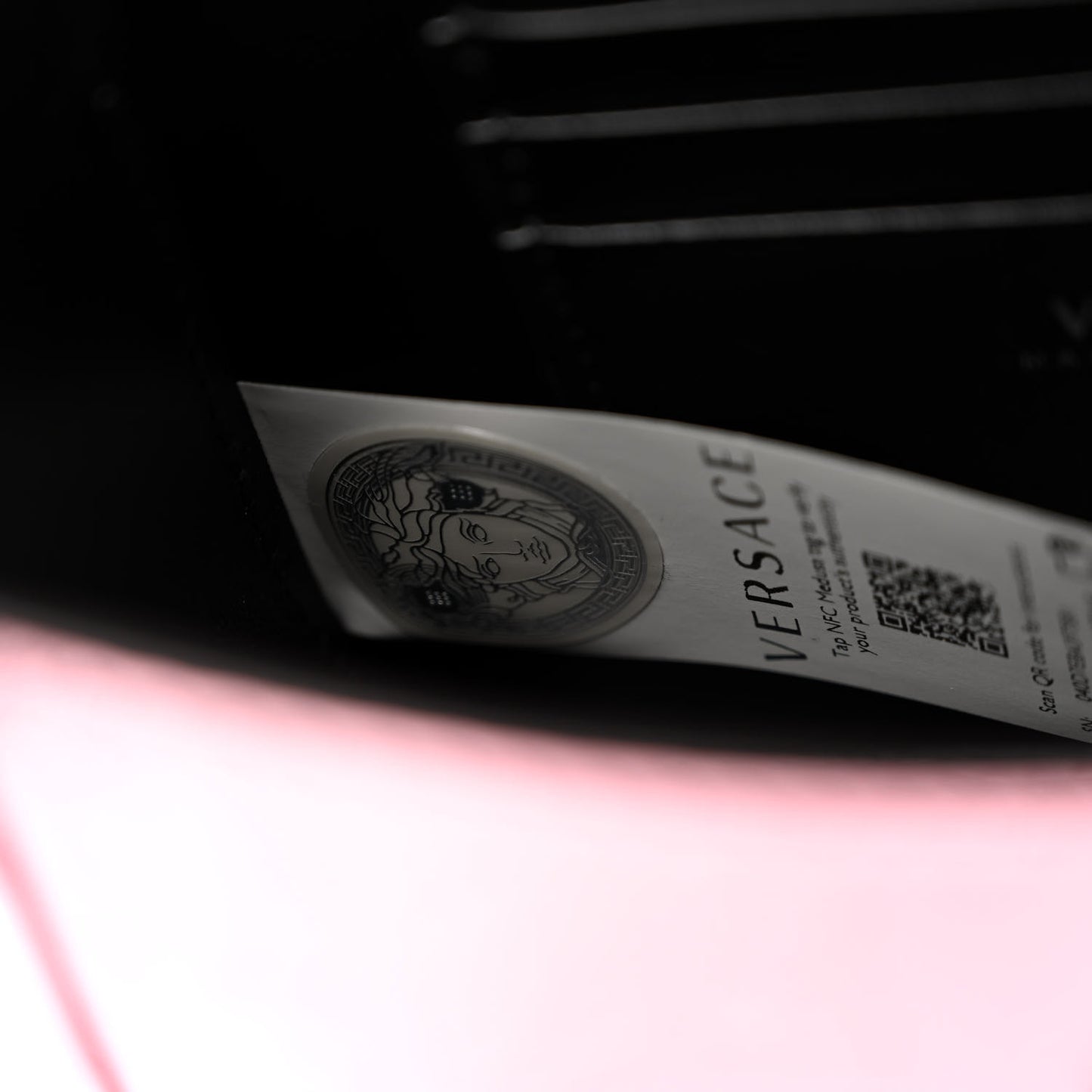 Metallic Crackled Lambskin Mini La Medusa Bag Pink