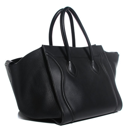 Celine Supple Calfskin Medium Phantom Luggage Black 3 of 9