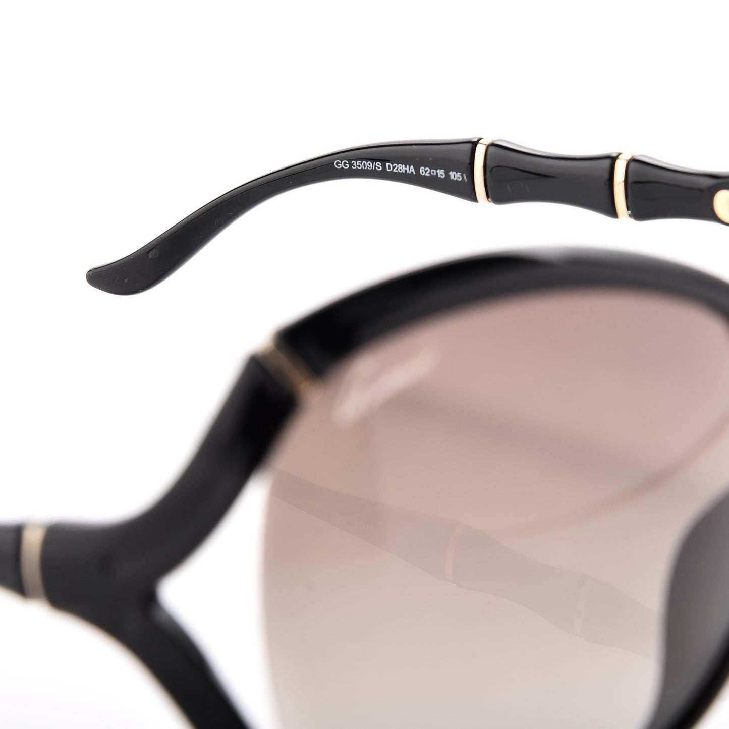 Oversized Oval Bamboo Sunglasses 3509/S Black