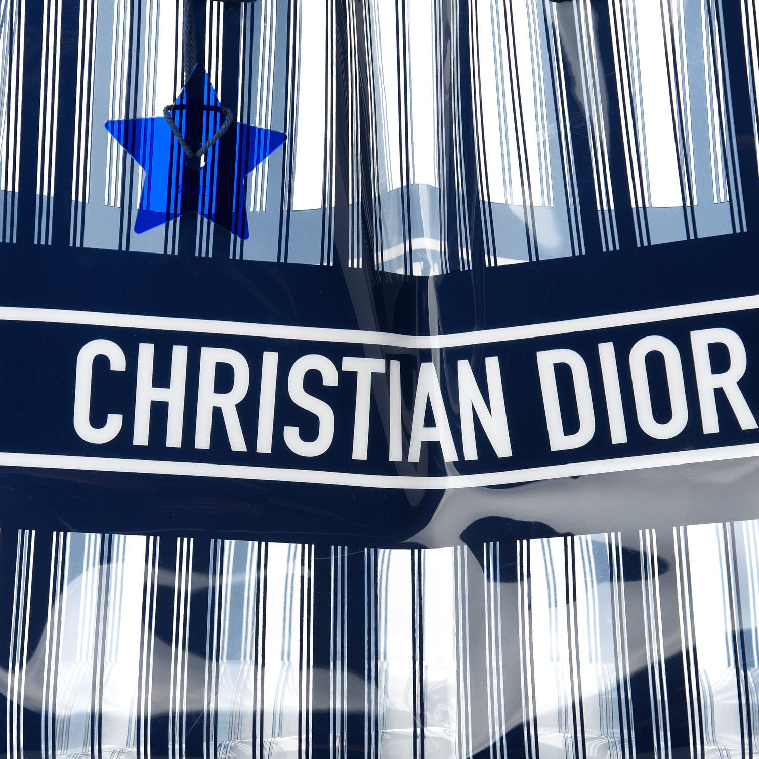 Christian Dior Plastic Diorivera Tote Navy 8 of 8