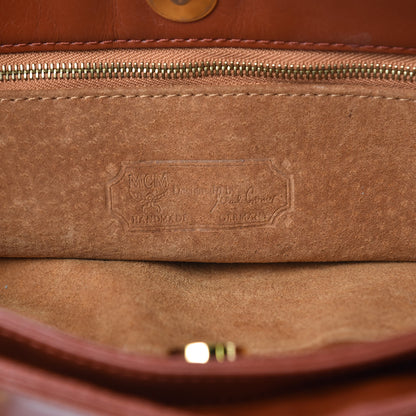 MCM Visetos Shopping Tote Cognac 7 of 10